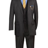 Vinci Black Regular Fit 3 Piece Suit - V2TR