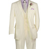 Vinci Ivory Regular Fit 3 Piece Suit - V2TR
