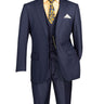 Vinci Navy Regular Fit 3 Piece Suit - F-V2TR