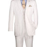 Vinci White Regular Fit 3 Piece Suit - V2TR