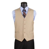 Vinci Regular Fit Vest in Light Beige - OV-900
