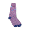 Vannucci Patterned Dress Socks Combed Cotton, Mid-Calf Length in Grape #color_ Grape