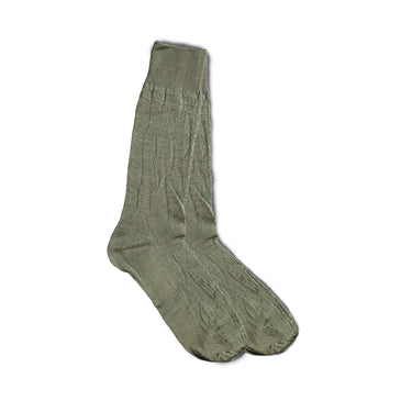 Vannucci Imperial Croco Dress Socks Mid-Calf Length in Olive #color_ Olive