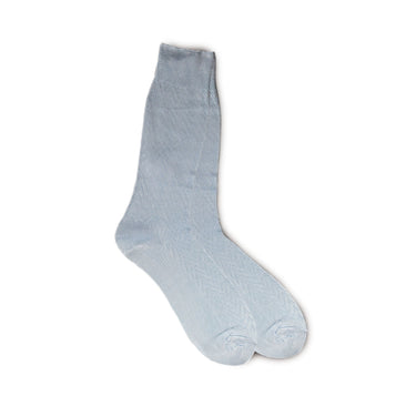 Vannucci Imperial Wave Dress Socks Mid-Calf Length in Ice Blue
