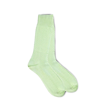 Vannucci Imperial Wave Dress Socks Mid-Calf Length in Mint #color_ Mint