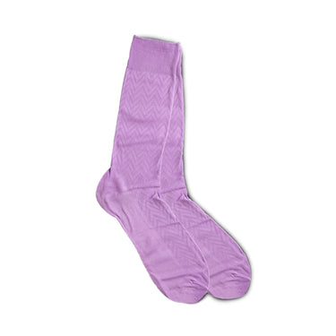 Vannucci Imperial Wave Dress Socks Mid-Calf Length in Purple #color_ Purple