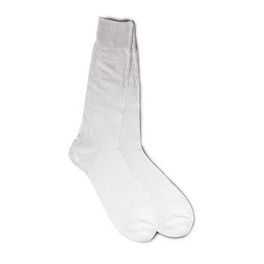 Vannucci Imperial Wave Dress Socks Mid-Calf Length in White