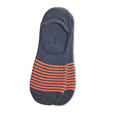 Vannucci No Show Socks Cotton in Navy / Red #color_ Navy / Red