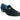 Carrucci Shoes Velvet Buckle Loafer Black Formal in Navy #color_ Navy