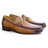Carrucci Shoes Victor Horsebit Leather Loafer in Cognac