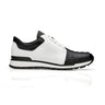 Belvedere Titan in Black / White Caiman Crocodile & Leather Sneakers in White Black #color_ White Black