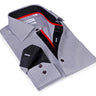 White & Grey Twill Shirt // Tailored (Slim) Fit