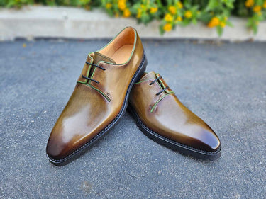 Carrucci Shoes Whole Cut Derby Lug Sole Dress Shoe