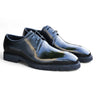 Carrucci Shoes Whole Cut Derby Lug Sole Dress Shoe in Black #color_ Black