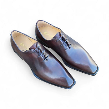 Carrucci Shoes Wholecut Oxford Dress Shoe in Chestnut