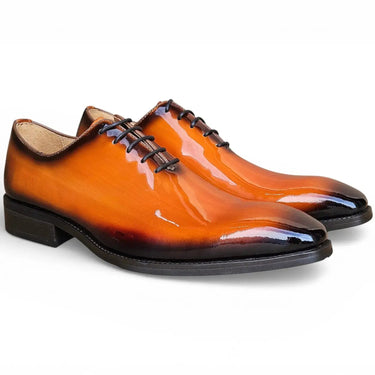 Carrucci Shoes Wholecut Patent Leather Oxford