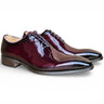 Carrucci Shoes Wholecut Patent Leather Oxford in Purple #color_ Purple
