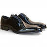 Carrucci Shoes Wholecut Patent Leather Oxford in Black #color_ Black