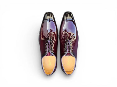 Carrucci Shoes Wholecut Patent Leather Oxford