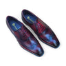 Carrucci Shoes Wingtip Slip-on Oxford Dress Shoe in Burgundy #color_ Burgundy