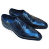 Carrucci Shoes Wingtip Slip-on Oxford Dress Shoe in Black #color_ Black