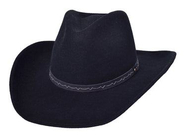 Mustang in Black Wool 100% Wool Felt
