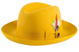 Ferrecci Godfather in Gold Australian Wool Felt Homburg