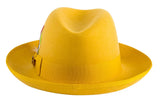 Ferrecci Godfather in Gold Australian Wool Felt Homburg