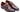 Paul Parkman Men's Genuine Ostrich Skin Monkstrap Shoes in Brown