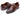 Paul Parkman Men's Genuine Ostrich Skin Monkstrap Shoes in Brown in #color_