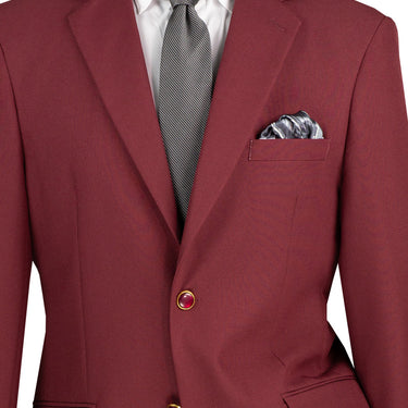 Vinci Burgundy Blazer - Z-2PP