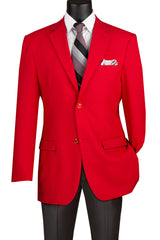 Vinci Red Regular Fit 2 Piece Suit - 2PP