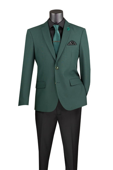 Vinci Hunter Green Slim Fit Blazer - Z-S2PP