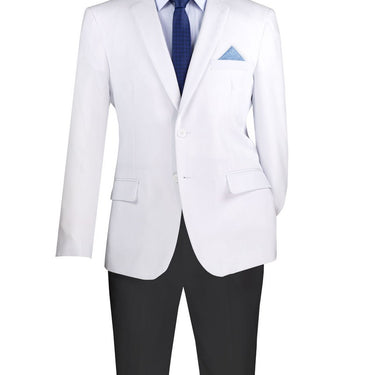 Vinci White Slim Fit Blazer - Z-S2PP