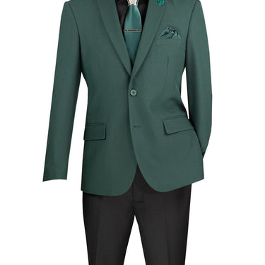 Vinci Hunter Green Slim Fit Blazer - Z-S2PP
