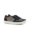 DapperFam Selvara in Houndstooth / Black / Burgundy Sartorial and Lux Suede