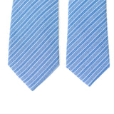 Azure Stripe Men's Tie