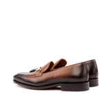 DapperFam Luciano in Med Brown Box Calf and Painted Calf
