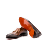 DapperFam Luciano in Med Brown Box Calf and Painted Calf