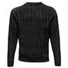 Crew Neck Knit Sweater in Black