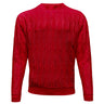 Crew Neck Knit Sweater in Red