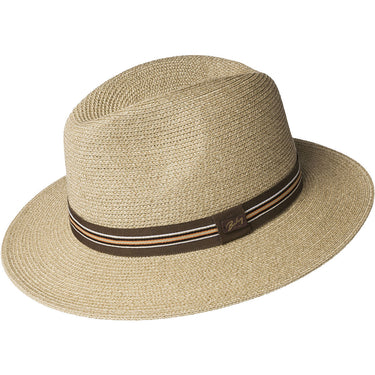 Bailey 1922 Hester Braid Straw Center Dent Fedora in Sand