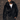 Calvere Furs Men's Full Skin Rabbit Jacket with Detachable Hood in Black, worn