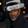 Calvere Furs Men's Rex Rabbit Fedora Hat in Chinchilla, worn