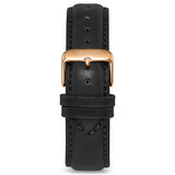 Classic Leather - Black 20mm in Rose Gold