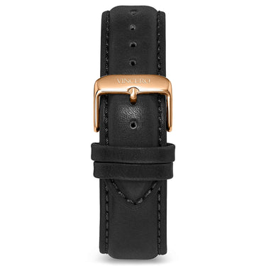 Classic Leather - Black 20mm in Rose Gold