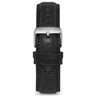 Classic Leather - Black 20mm in Silver