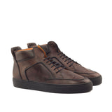 DapperFam Dante in Black / Medbrown High Top Multi
