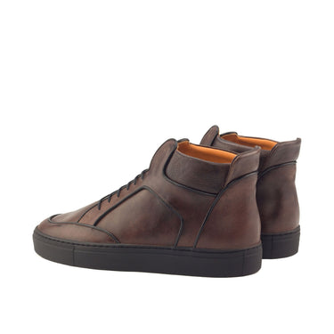 DapperFam Dante in Black / Medbrown Calf Leather, Painted Calf and Painted Full Grain