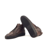 DapperFam Dante in Black / Medbrown Calf Leather, Painted Calf and Painted Full Grain